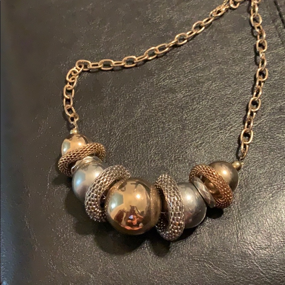 Silver and gold necklace